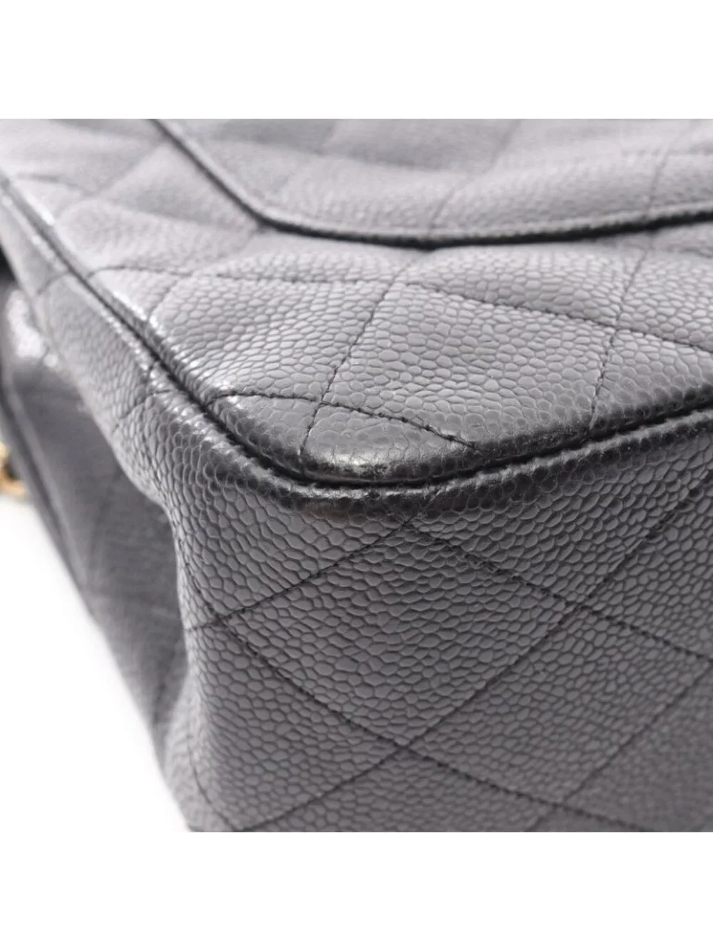 Chanel Shoulder Bag Deca Quilted 30 Classic Large Double Flap Black Calf Chain